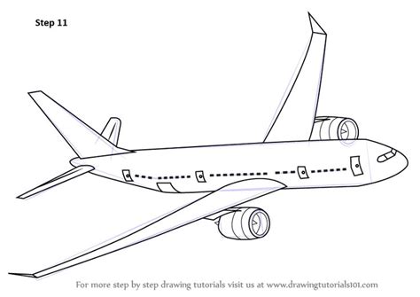 How to Draw Flying Boeing Aeroplane - DrawingTutorials101.com ...