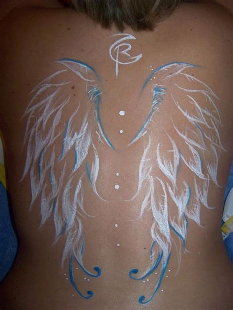 Download Free Amazing Simple White Ink Angel Wings Tattoo to use and take to your artist. (With ...