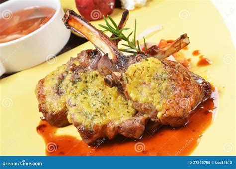 Roast mutton chops stock photo. Image of rosemary, meat - 27295708