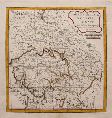 Old map of Bohemia Germany by Vaugondy | Map, Antique map, Germany map