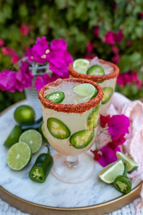 Spicy jalapeño margarita with chamoy and tajin rim – Artofit