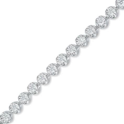 Zales 2 CT. T.W. Diamond Tennis Bracelet in 14K White Gold #diamondtennisbracelets | Tennis ...