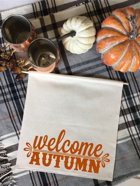 Welcome Autumn Fall Banner Fall Home Decor Fall Sign Fall | Etsy