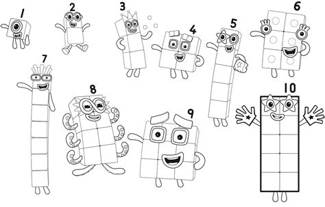 Numberblocks coloring pages - Printable coloring pages for Kids