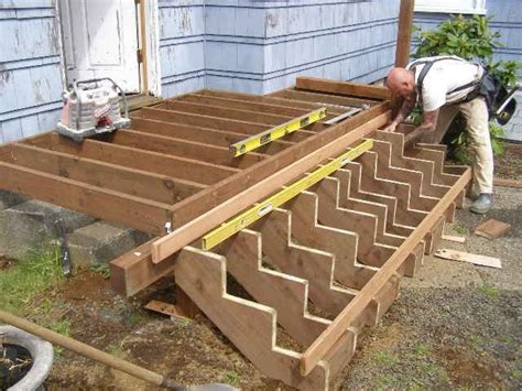 Building Deck Stairs is a step by step process of how to build ... | Building a deck, Diy deck ...