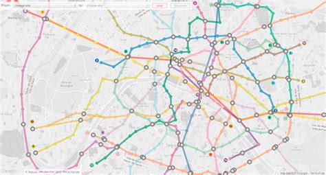 Google Maps Platform: Interactive Map of the Paris Metro