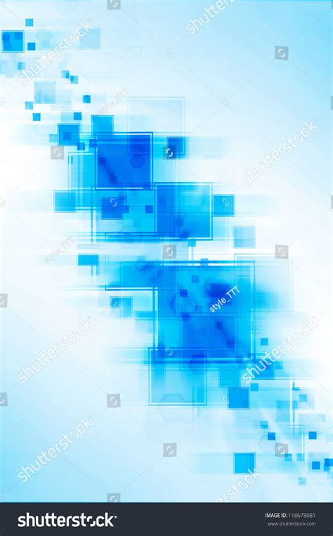 Blue Abstract Technology Background Stock Illustration 118678081 ...