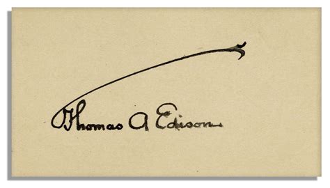 Lot Detail - Thomas Edison Signature