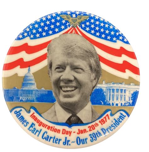 3.5" Jimmy Carter Inauguration Day Jan 20th, 1977, Button (CARTER-025 ...