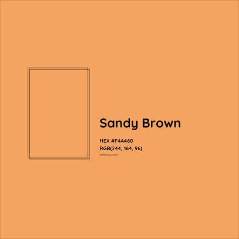 About Sandy Brown - Color codes, similar colors and paints - colorxs.com