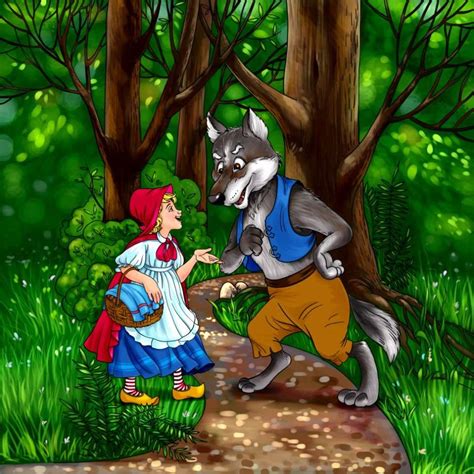 Caperucita Roja y el lobo. - rompecabezas en línea