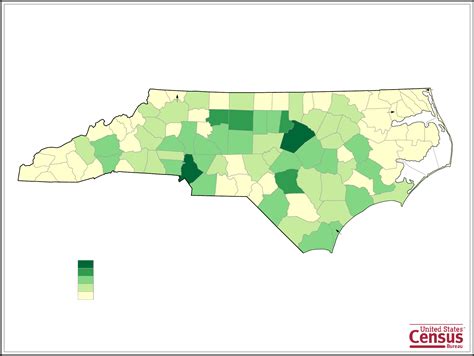 North Carolina County Population Map Free Download