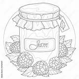 Jelly Jar Coloring Page sketch template