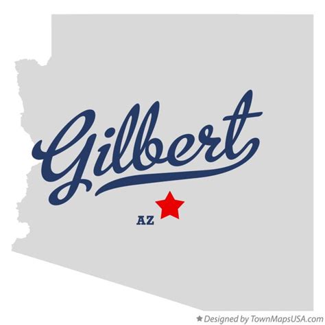 Map of Gilbert, AZ, Arizona