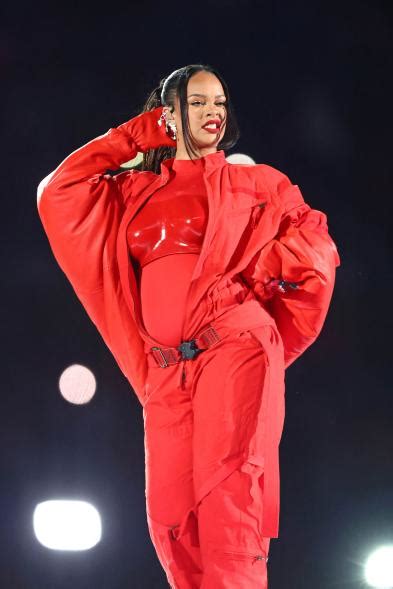 Pregnant Rihanna rocks red-hot outfit for Super Bowl 2023 halftime show