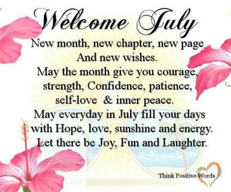 Happy New Month July Quotes - ShortQuotes.cc