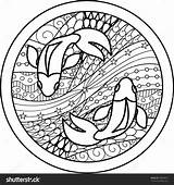 Pisces Zodiac Coloring Pages sketch template