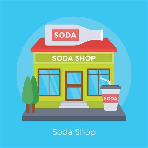 Trendy Soda Shop 14217919 Vector Art at Vecteezy