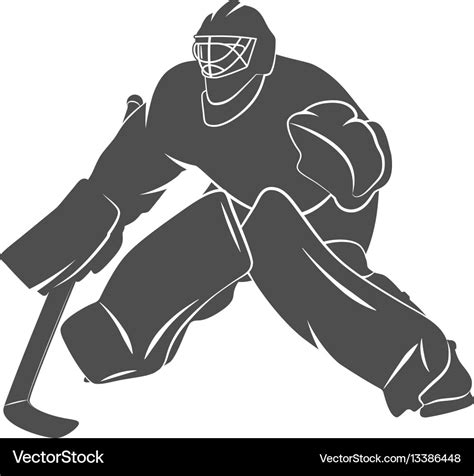 Player hockey goalie Royalty Free Vector Image