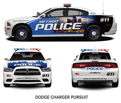 Detroit Police car graphics design