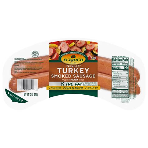 Eckrich Skinless Smoked Turkey Sausage - Shop Sausage at H-E-B