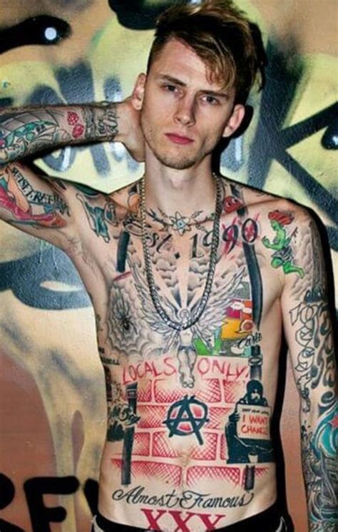 yessss Mgk Tattoos, Head Tattoos, Bad Boys, Nirvana, Mgk Lace Up ...