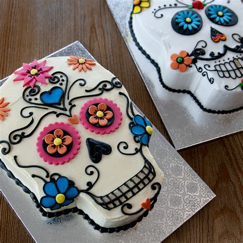 Sugar Skull Cut-Out Cake- Small, Sugar Skull Cut-Out Cake: elé Cake Co.