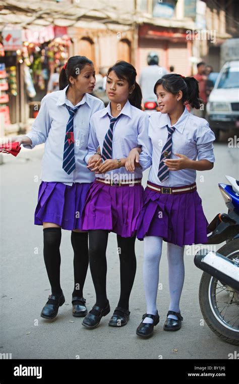 Nepal school uniform hi-res stock photography and images - Alamy