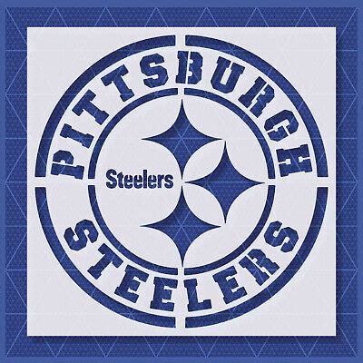 Pittsburgh Steelers stencil - 11x11 - 8x8 - 6x6 - 4x4 - Reusable Mylar ...