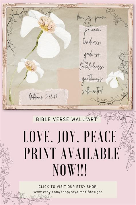 Love Joy Peace Wall Art Digital Download Bible Verse Wall | Etsy ...