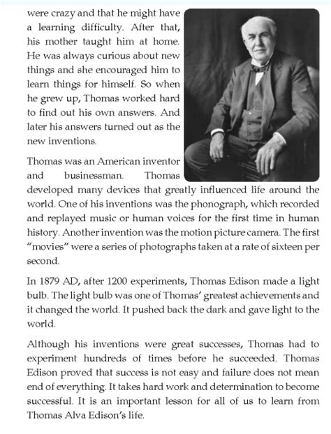 Literature Grade 4 Biography Thomas Alva Edison | Literature, Alva ...