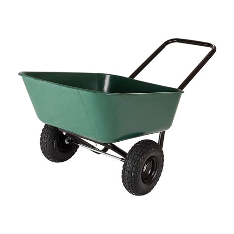 Garden Star Dual-Wheel, Poly Tray Garden Barrow Wheelbarrow - Walmart.com