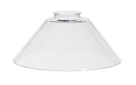 2-1/4 fitter, Clear Glass Pendant Shade, 7-15/16 dia. bottom x 3-7/16 ht. 08824C | B&P Lamp Supply