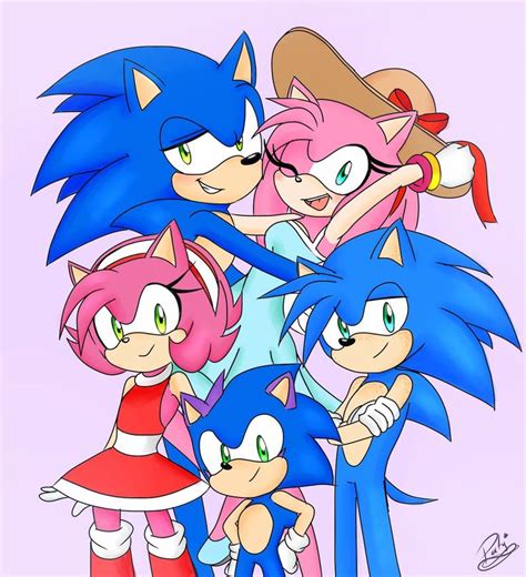 Sonamy Family by LikePatyK2000 on DeviantArt | Sonic and amy, Sonic ...