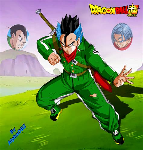 Trunkan [Future Trunks + Gohan Potara Fusion] by AlphaDBZ on DeviantArt