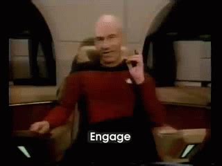 Captain Picard "Engage" GIF - Star Trek The Next Generation Captain ...