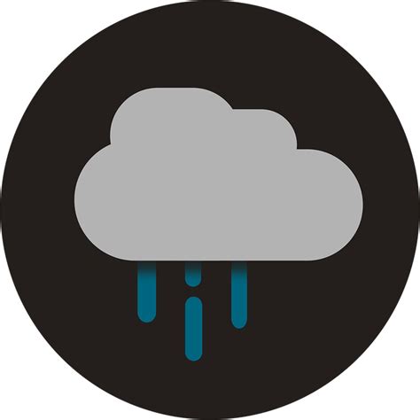 Rain Icon Flat · Free vector graphic on Pixabay