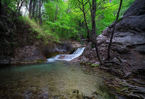 Spring waterfall by my-shots on DeviantArt