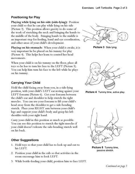 Torticollis Exercises Handout