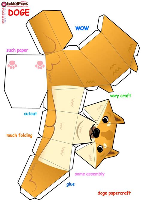 wow, such paper, very craft. tubbypaws presents a happy papercraft tribute to doge with his ...