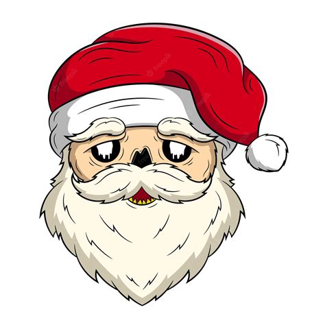 Premium Vector | Creepy santa claus