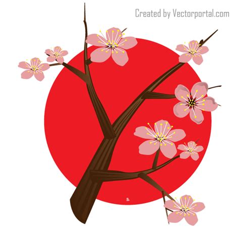 Vector Japanese Cherry Blossom | Download Free Vector Art | Free-Vectors