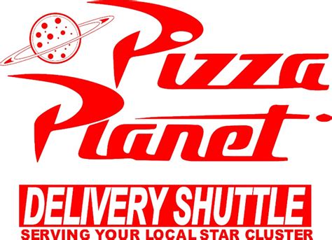 "Pizza Planet Delivery Shirt" Stickers by Heronemus13 | Redbubble