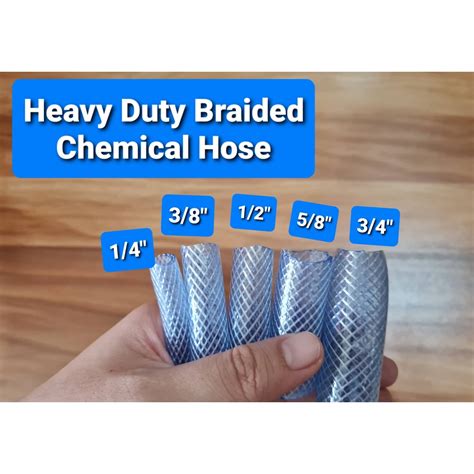 Chemical Hose Heavy Duty Braided Hose 1/4" 3/8" 1/2" 5/8" 3/4" 1" (per ...