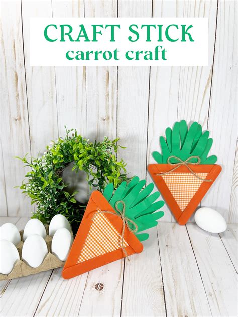 Craft Stick Carrot Craft - Creative Cynchronicity