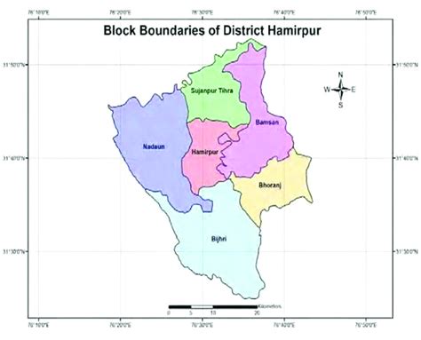 Map of Hamirpur district, Himachal Pradesh | Download Scientific Diagram