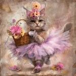 Ballerina Cat Art Print Free Stock Photo - Public Domain Pictures