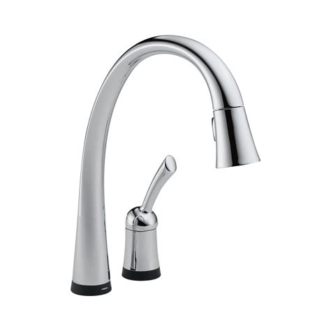 Delta 980T-DST Pilar Chrome Pull-Down Kitchen Faucet with Touch ...