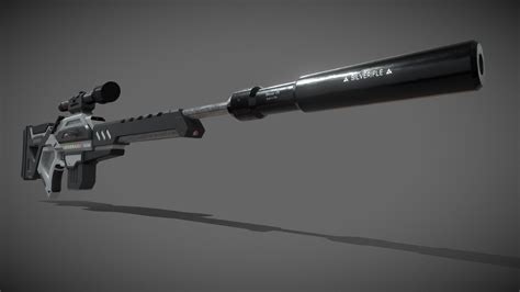 Futuristic Sniper Rifle - 3D model by Krzysztof Pitek (@krzysztofpitek) [5e37b10] - Sketchfab