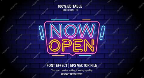 Premium Vector | Now Open neon signs vector. Now Open Design template neon sign, Editable text ...